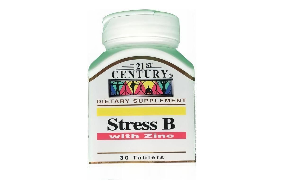 21St Century Dietary Supplement Stress B With Zinc 30 Tablets