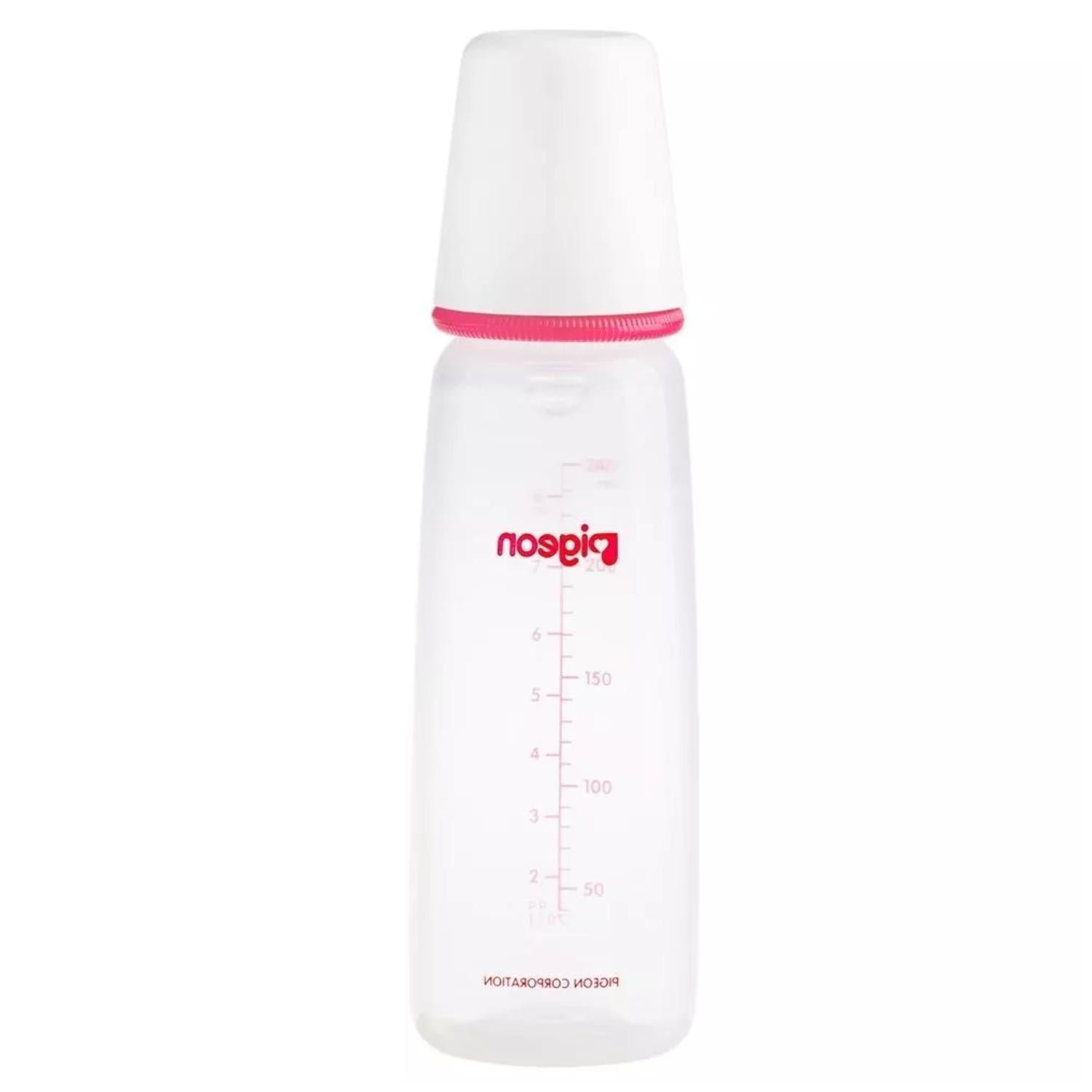 Pigeon Plastic Feeding Bottle 240 ml (White Cap)