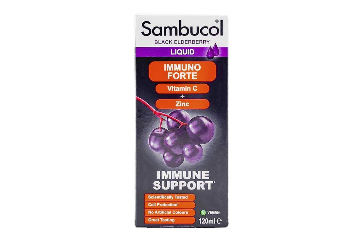 Sambucol Black Elderberry Immuno Forte + Vitamin C + Zinc Syrup 120 ML