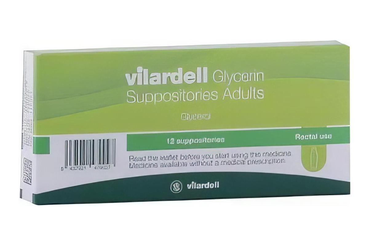 Vilardell Glycerin Suppositories, 12 Pieces