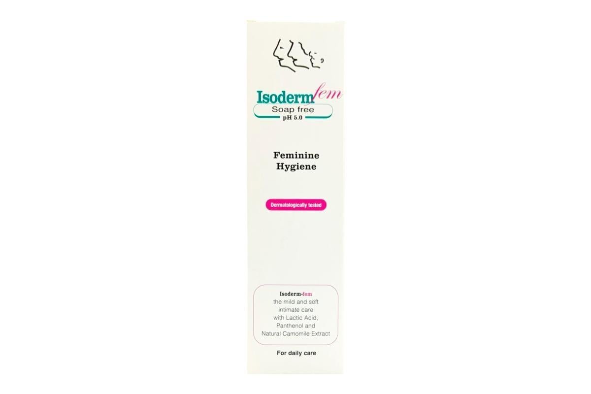 Isoderm Feminine Wash with Lactic Acid, Panthenol, and Chamomile Extract - Soap-Free 250ml