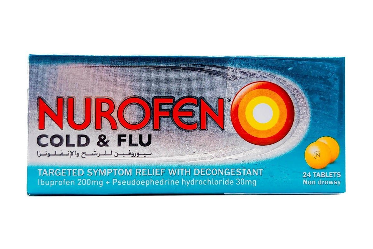 Nurofen Cold And Flu Relief With Decongestant Non Drowsy 24s