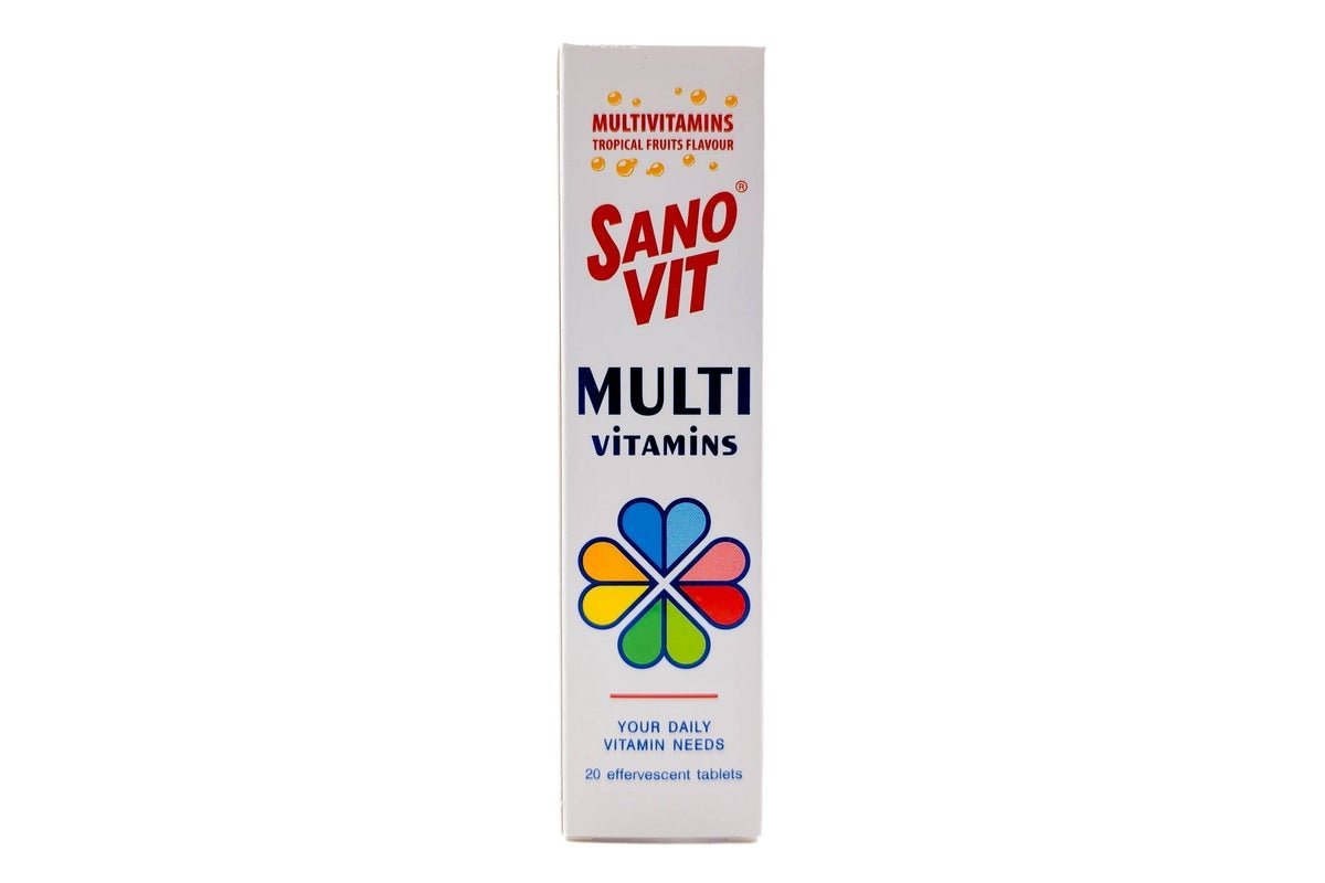 Sano Vit Multivitamins Trop Fruit Flavour Effervescent Tablets 20 Pieces