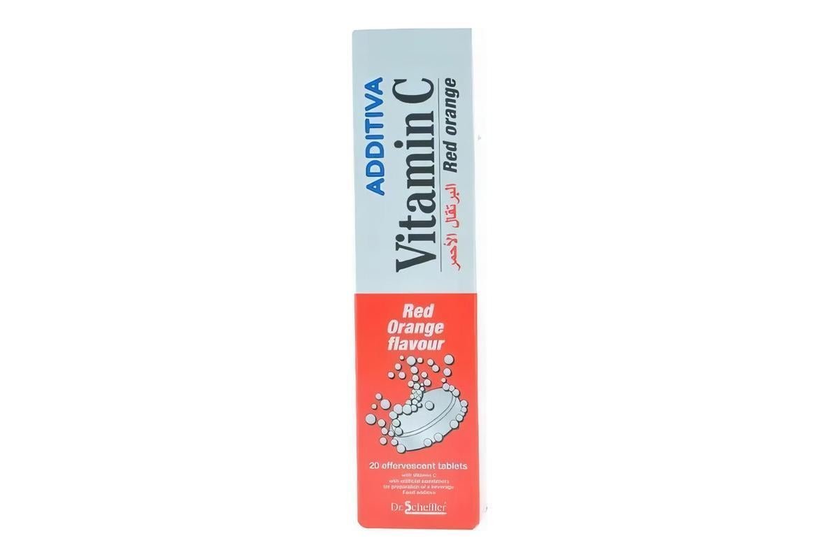Additiva Vitamin C 1000 Mg Red Orange Effervescent Tablets 20 Pieces