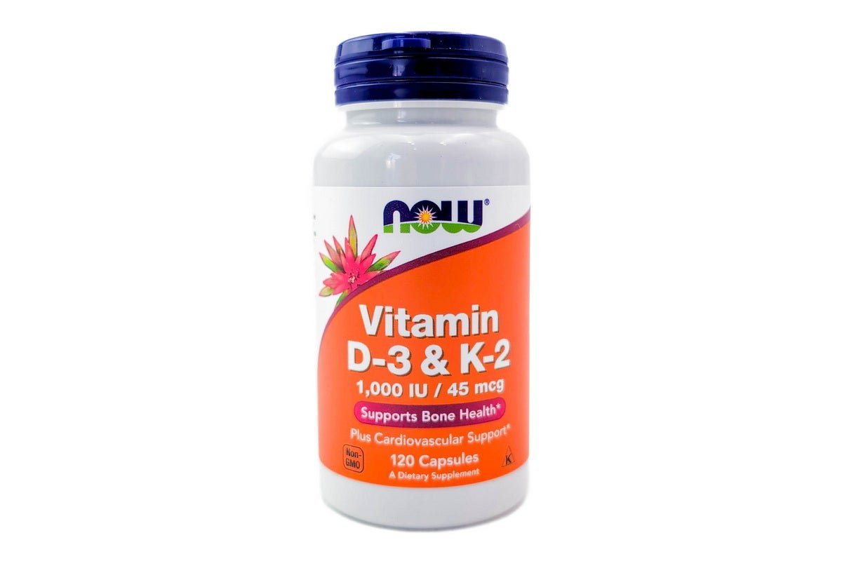 Now Vitamin D 3 and K 2 Veg Capsules, 120 Pieces