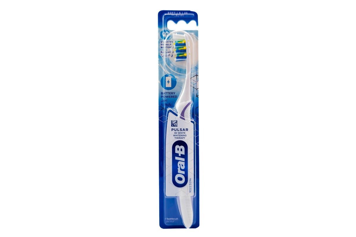 Oral-B Pulsar Battery Powered Toothbrush 3D White Whitening Therapy Soft S 35