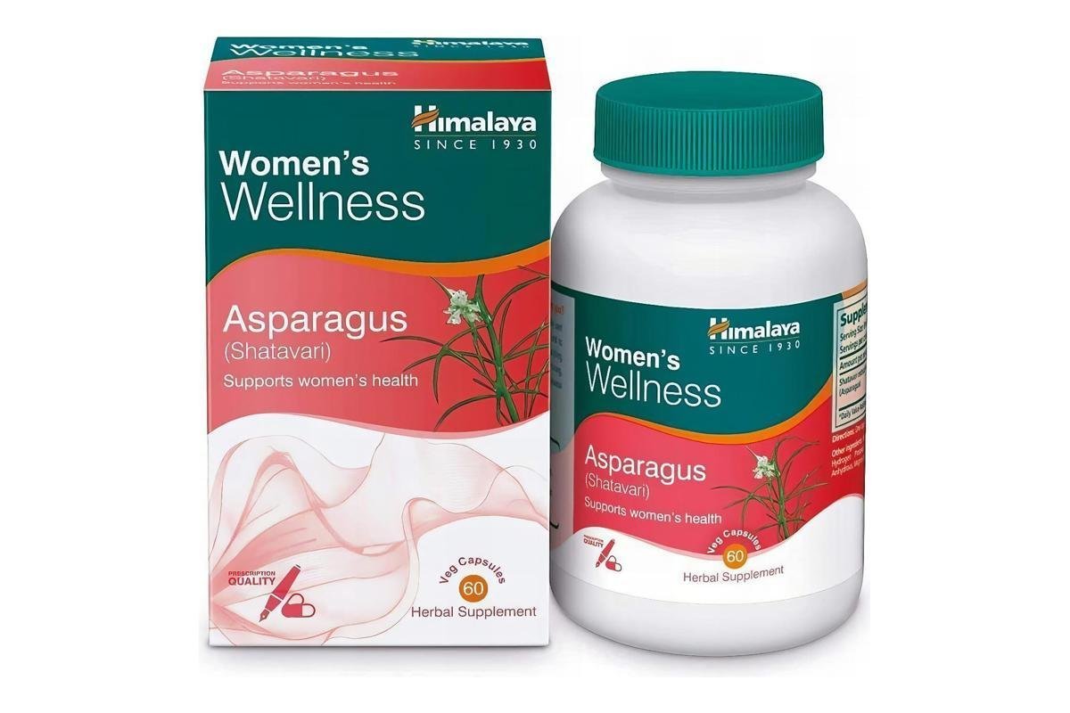 Himalaya Women's Wellness Asparagus Herbal Supplement - Sugar Free, Soy Free Capsules 60S