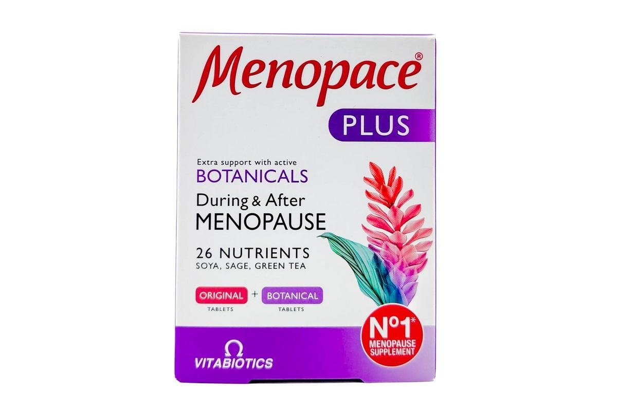 Vitabiotics Menopace Plus Women's Menopause Support Supplement with Botanical Extracts, 56 tablets