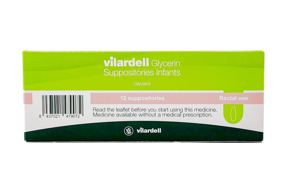 Vilardell Glycerin Suppositories Infants 12 Suppositories