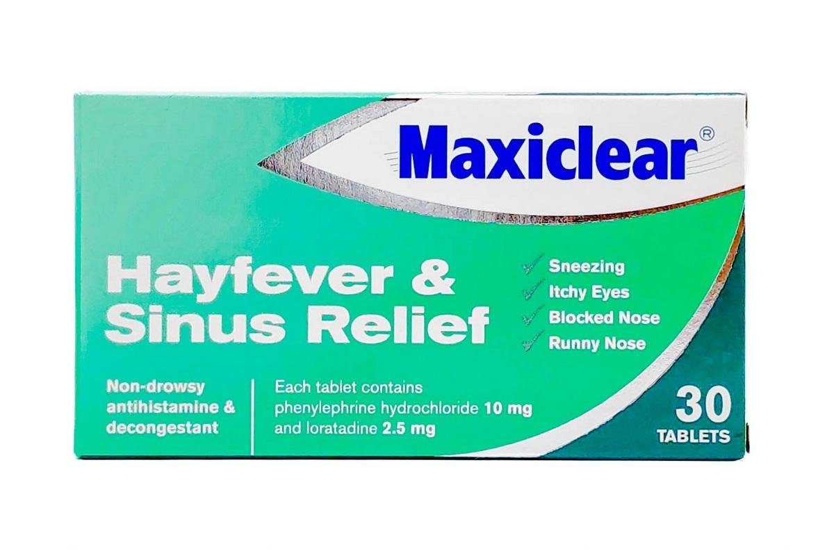 Maxiclear Hayfever Sinus Relief 30 Tablets