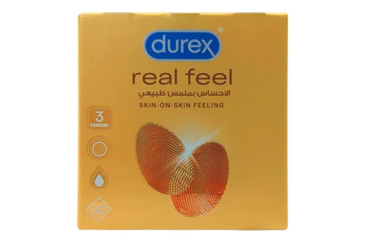Durex Real Feel Condoms for Men, 3 Pieces