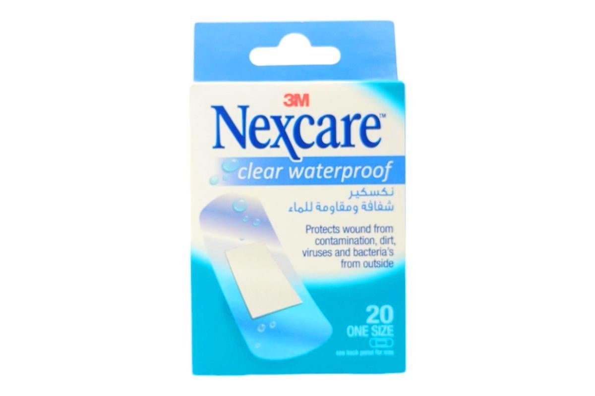 Nexcare Clear Waterproof And Strong Adhesion Bandages/plasters, 25 mm x 72 mm, 20 strips/Pack