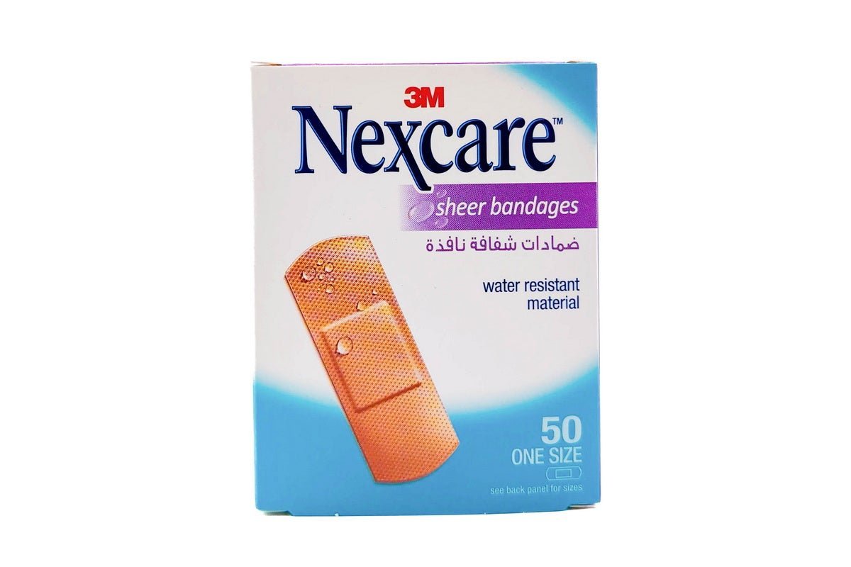 Nexcare Plaster Sheer One Size, 50 Pieces 656