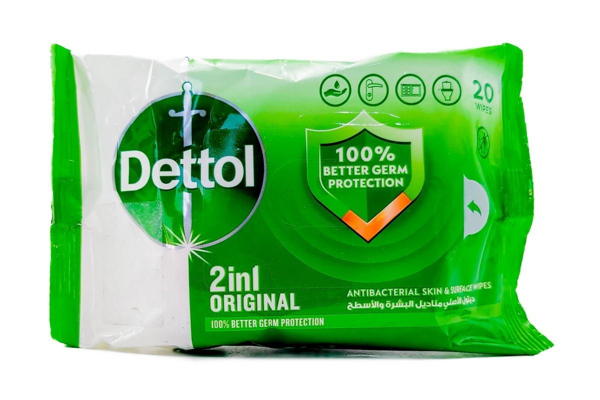 Dettol Original Antibacterial Skin Wipes, 20 Wipes