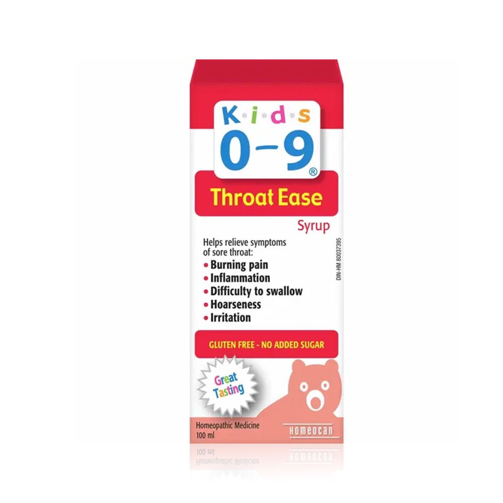 Homeocan kids 0-9 throat ease syrup 100 ml