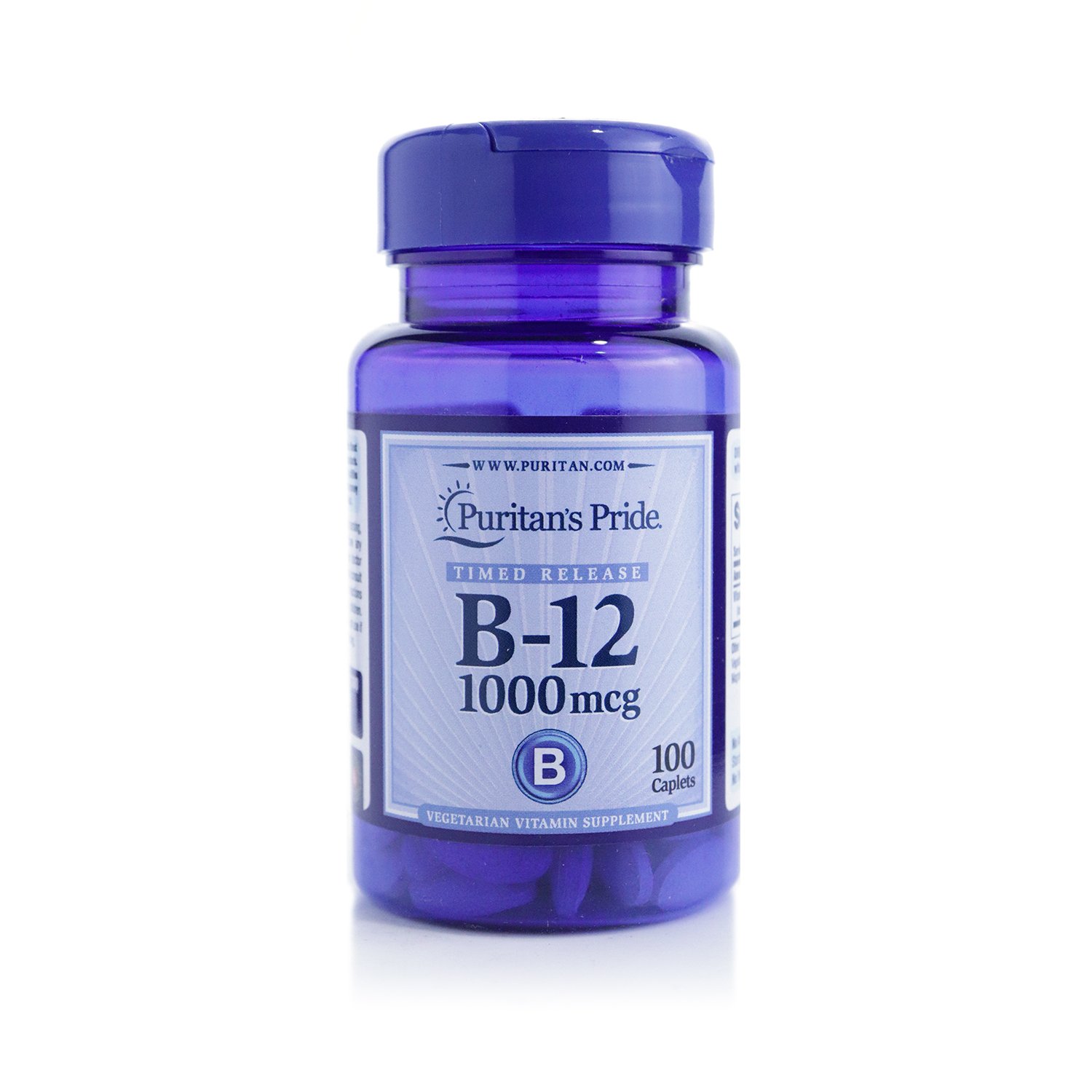 Puritan's Pride Vit B-12 1000mcg T. Release Caplets, 100's