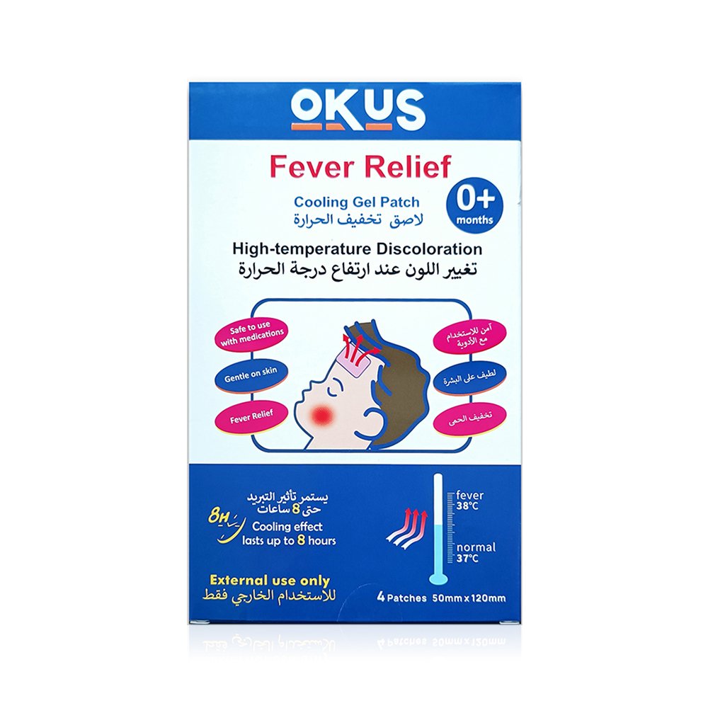 Okus Fever Cooling Gel Patch Discolaration Blue