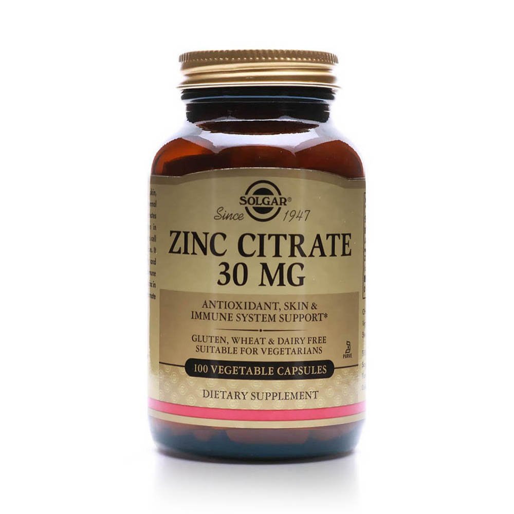 Solgar Zinc Citrate 30mg, 100's