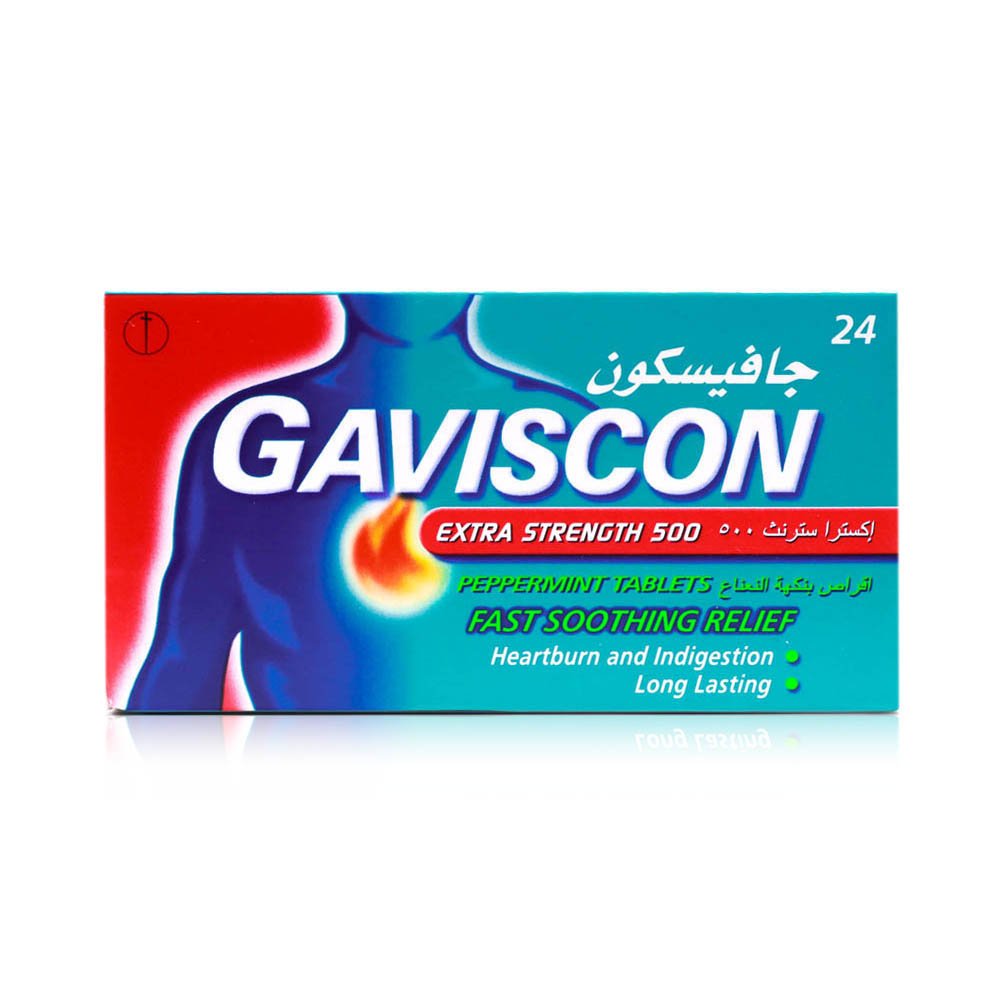 Gaviscon Extra Strength 500mg Tablets