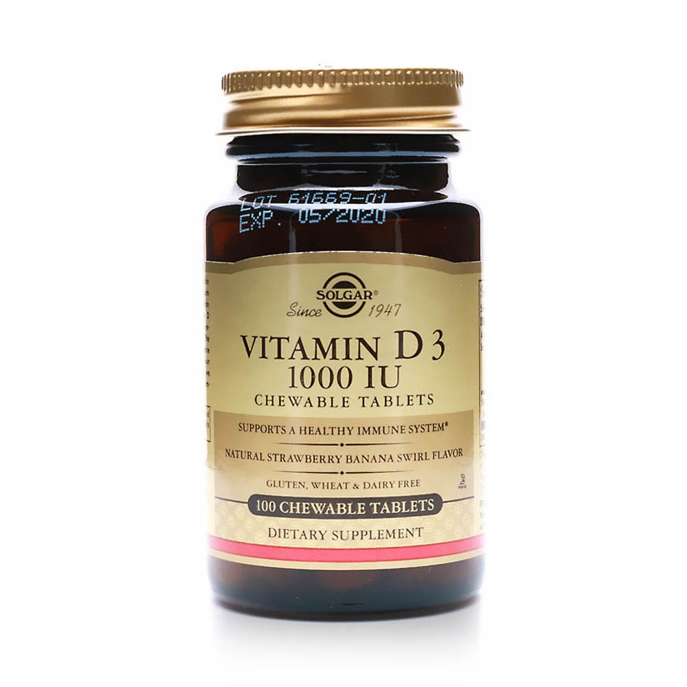 Solgar Vitamin D3 1000Iu Chewable Tablets
