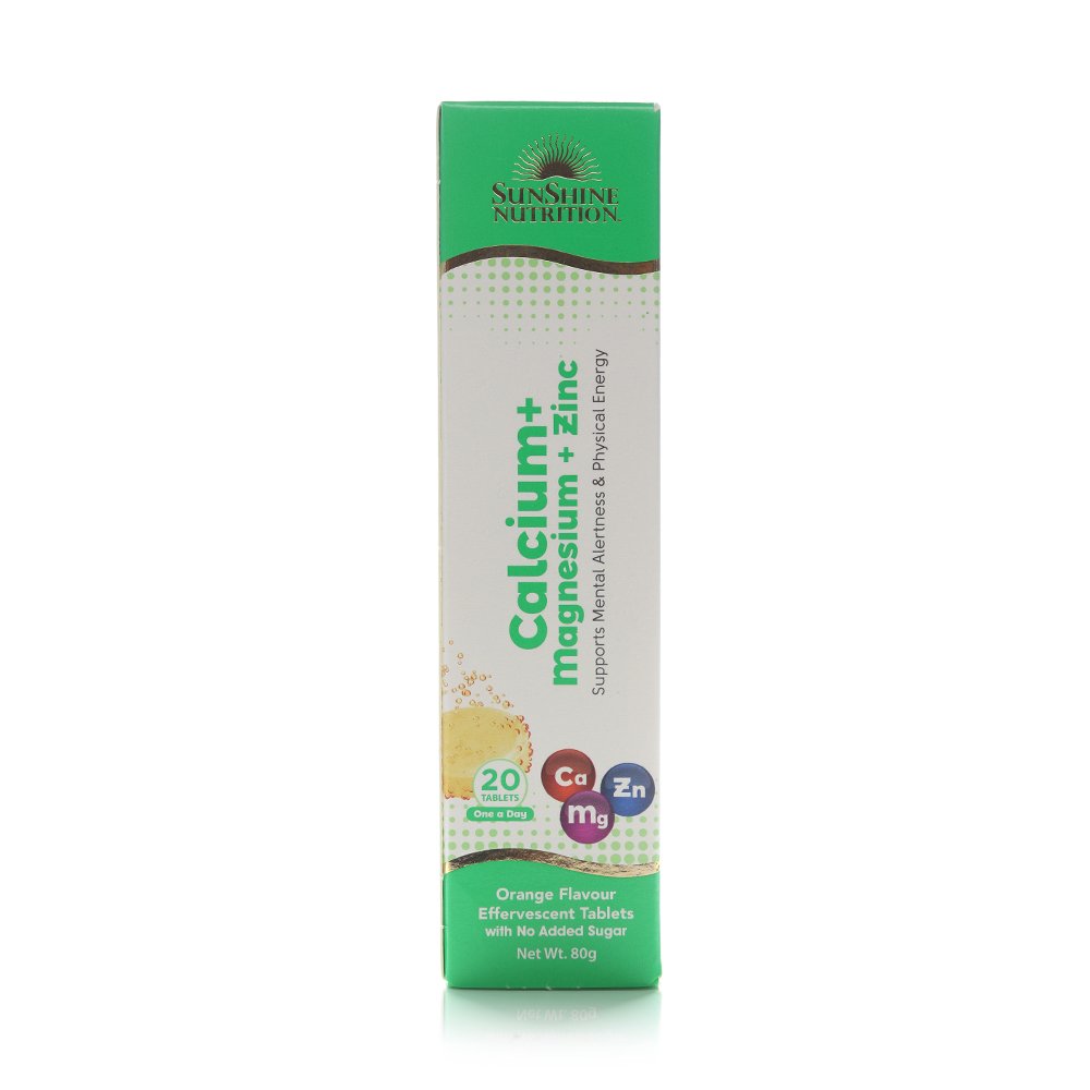 Sunshine Nutrition Cal+Mag+Zinc Tablets, 20's