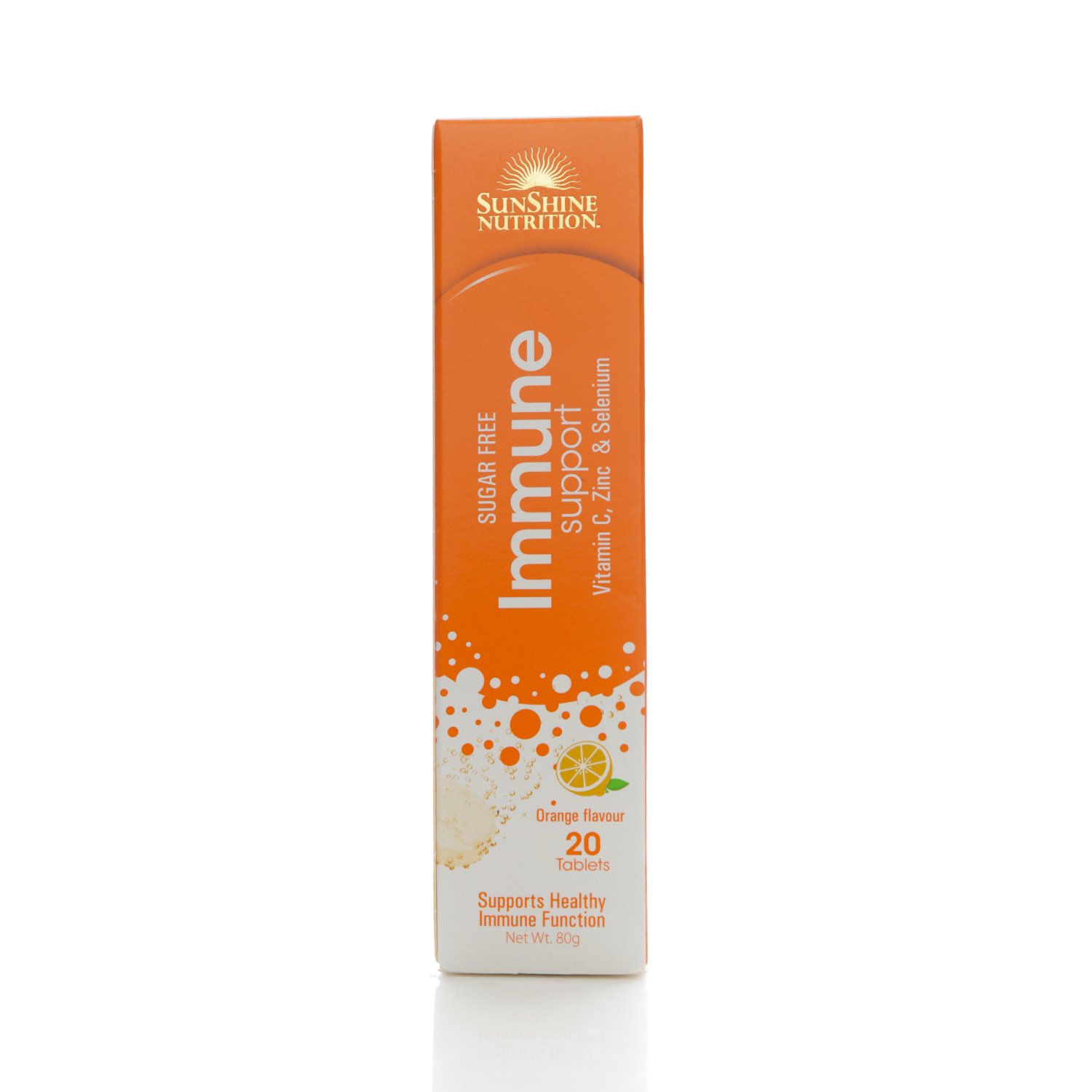 Sunshine Nutrition Immune Support Effervescent Orange Tablets, 20's